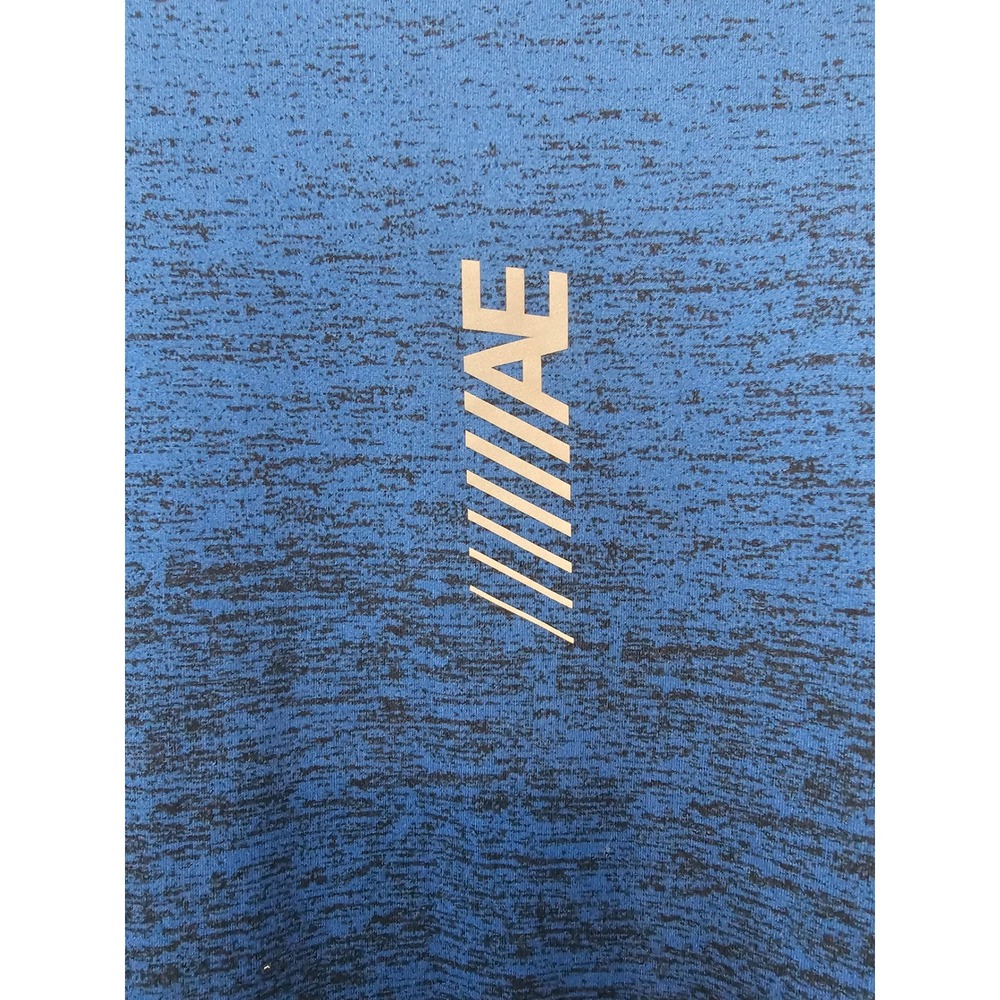 [Athletic] American Eagle T-Shirt Mens L Blue Space Dye Ombre Activewear Tee - Picture 3 of 6